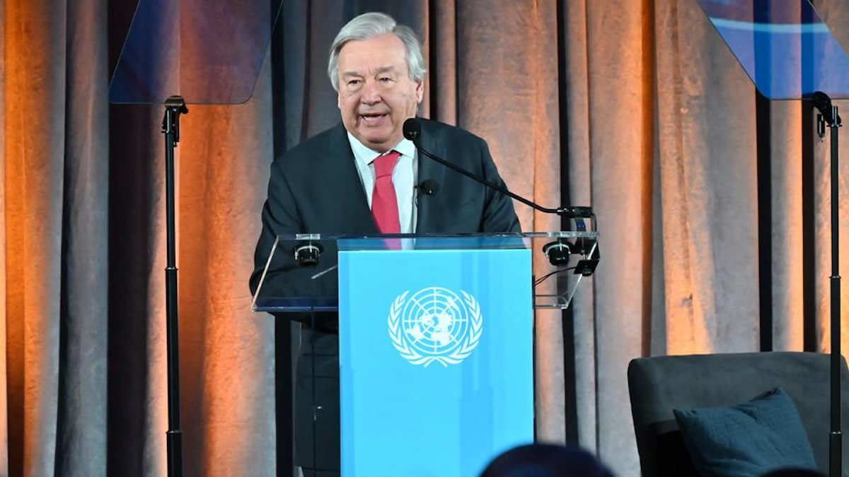 Secretary-General António Guterres delivers his special address on climate action from the American Museum of Natural History in New York