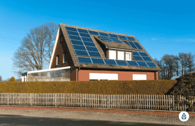 old house with solar panels on the entire roof