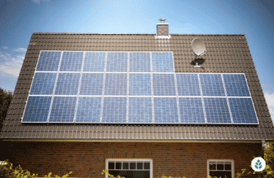 solar panels on an older house roof